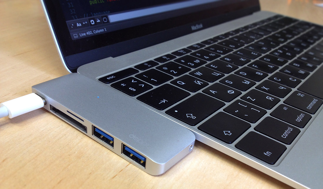 Deppa USB-C адаптер для MacBook. Обзор адаптера для MacBook.