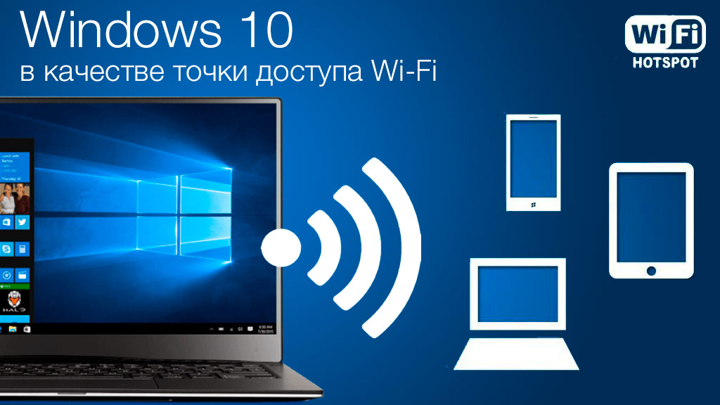 Windows 10 в качестве точки доступа Wi-Fi