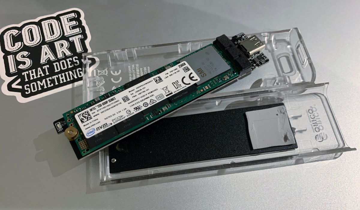 Прозрачный корпус для SSD-накопителей ORICO M2 NVME