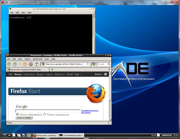 LXDE сессия FreeNX сервера на FreeBSD