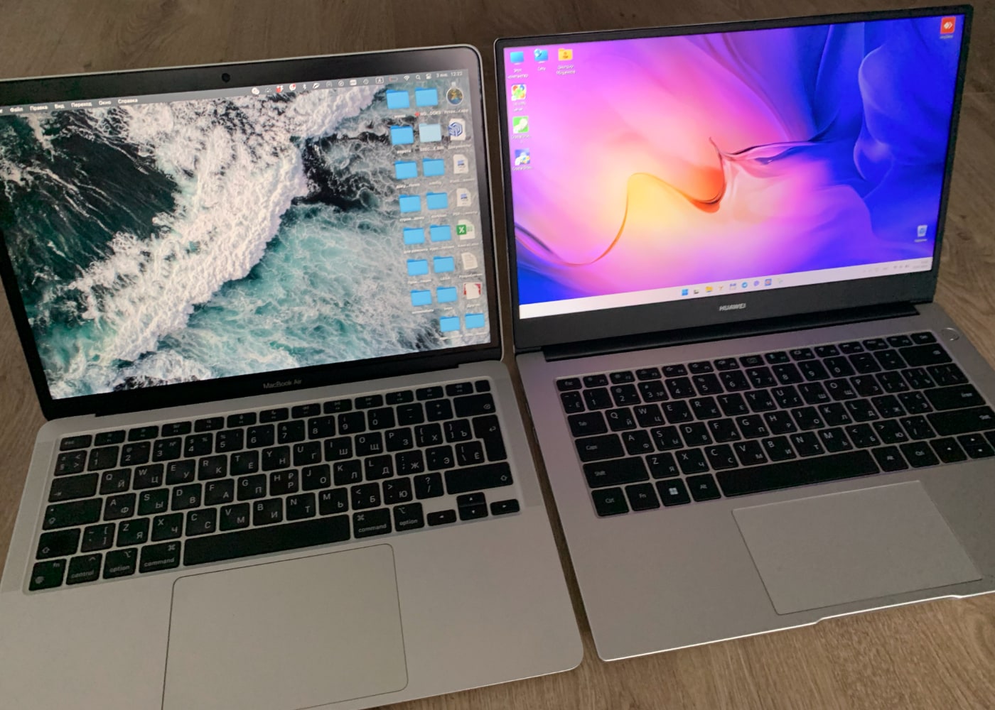 Мой основной MacBook Air M1 в сравнении с новым китайцем HUAWEI MateBook D14