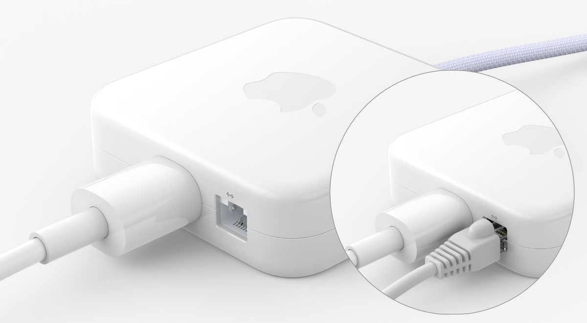 Адаптер питания нового iMac на чипе M1 с ethernet-разъёмом
