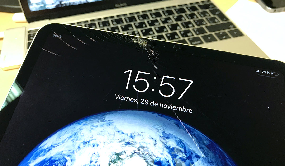 Разбитый экран 11 дюймового iPad Pro 2018