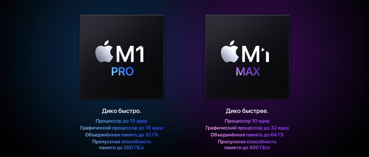 новые MacBook Pro на чипах M1 Pro и M1 Max