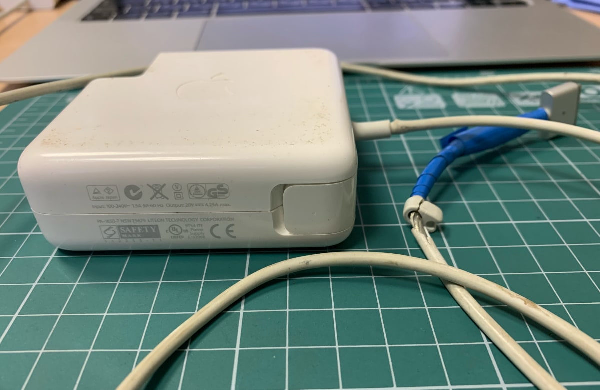 Замена провода на оригинальной зарядке Apple MagSafe 2 60W