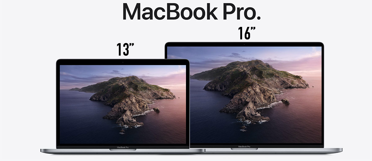 сравнение можделей MacBook Pro 13 и MacBook Pro 16