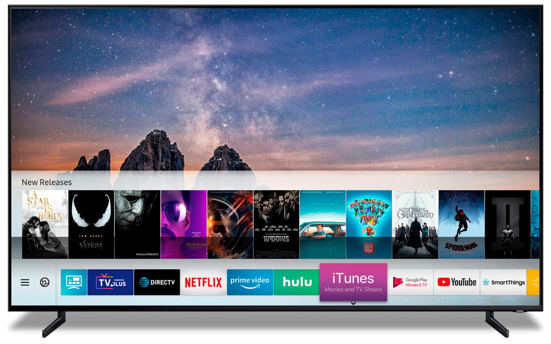 iTunes и AirPlay 2 в новых телевизорах Samsung