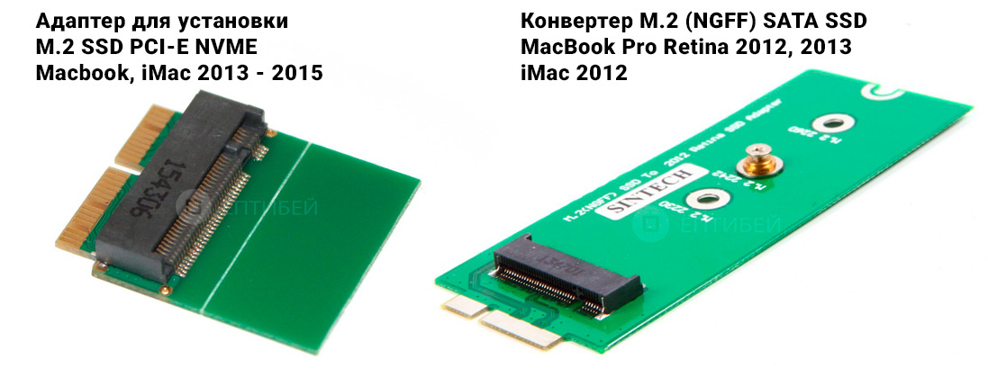 переходниками и конвертерами M.2 SSD для Macbook