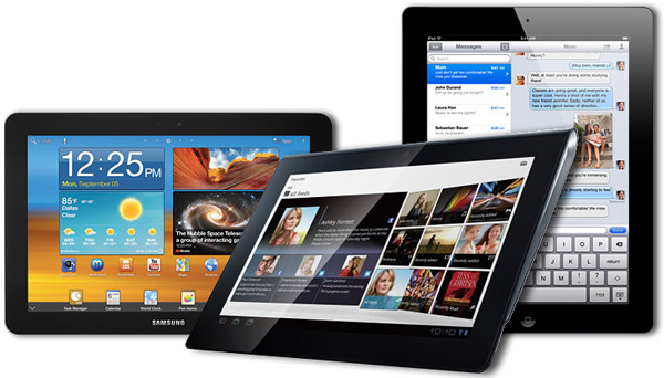 Сравнение iPad 2, Sony Tablet S и Samsung Galaxy Tab 8.9