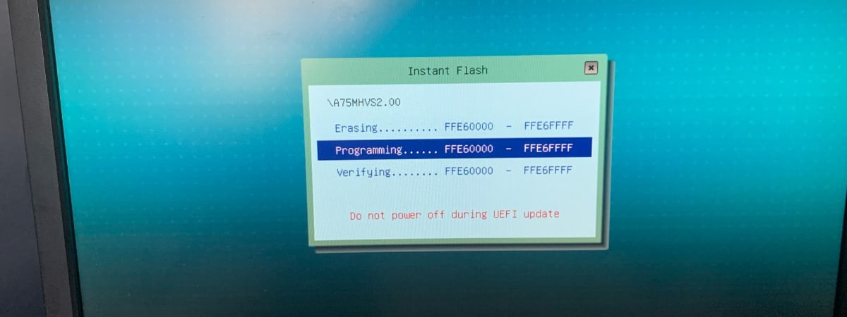 Обновление UEFI BIOS на материнской плате ASROCK A75M-HVS