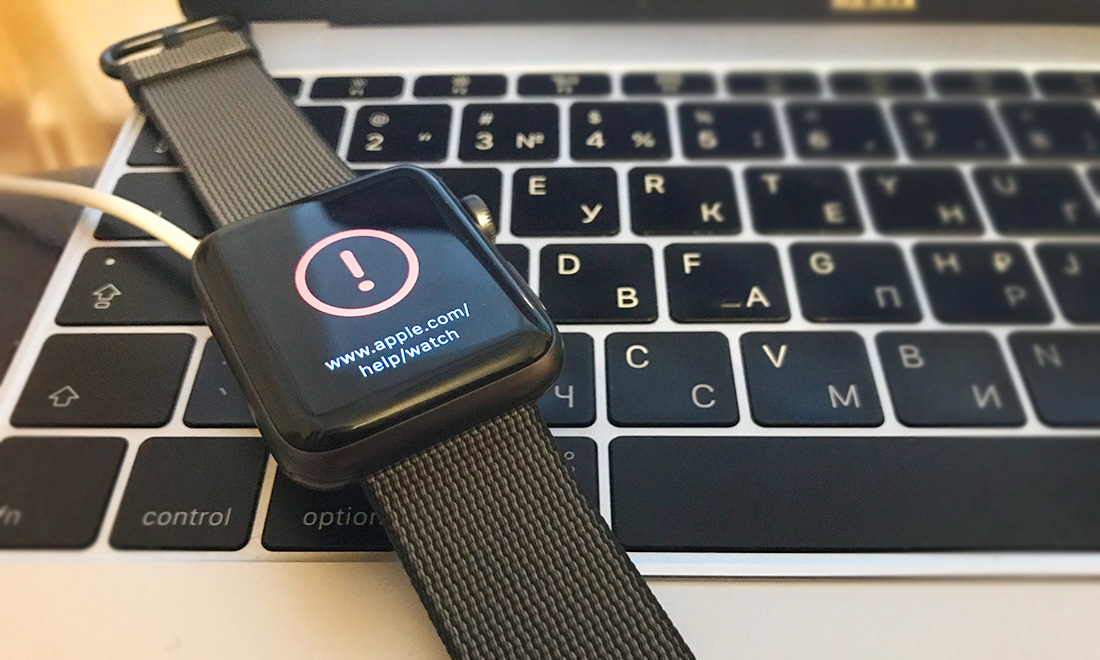 Apple Watch не работают. красный восклицательный знак