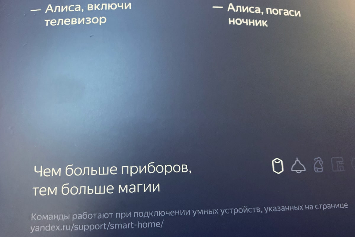 Фото фрагмента коробки от Яндекс.Станции Макс